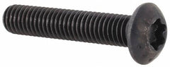 Camcar - #10-32 UNF Torx Plus Drive, Button Screw - Alloy Steel, Black Oxide Finish, Fully Threaded, 1" Length Under Head - Americas Industrial Supply