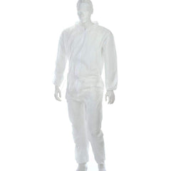 PRO-SAFE - Pack of (25), Size M SMS Chemical Resistant Coveralls - Americas Industrial Supply