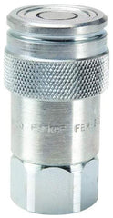Parker - 1-1/16-12 SAE Steel Hydraulic Hose Female Straight Thread Coupler & No Lock Fitting - 3,625 psi - Americas Industrial Supply