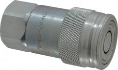 Parker - 1/2-14 NPSF Steel Hydraulic Hose Female Pipe Thread Coupler & No Lock Fitting - 3,625 psi - Americas Industrial Supply