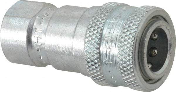 Parker - 1/8 NPTF Steel Hydraulic Hose Female Pipe Thread Coupler - 5,000 psi - Americas Industrial Supply