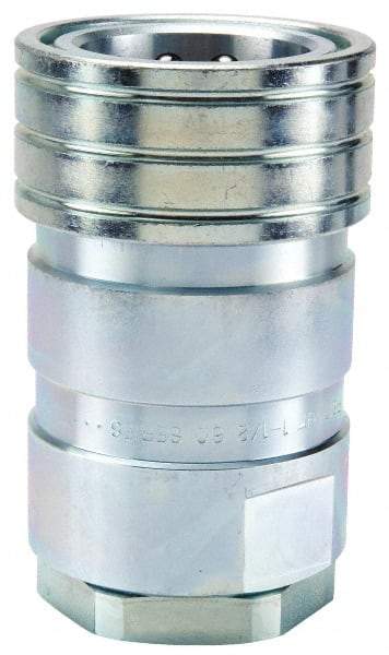 Parker - 1-7/8-12 SAE ORB Steel Hydraulic Hose Female Straight Thread Coupler - 1,000 psi - Americas Industrial Supply