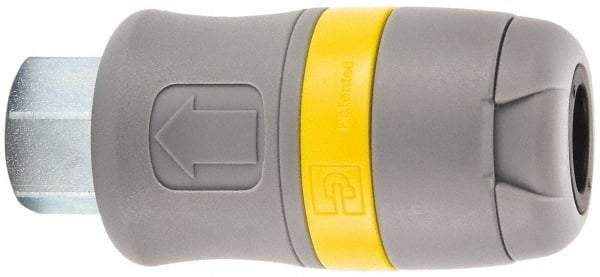 Parker - 3/8 Female NPTF Industrial Pneumatic Hose Coupler - Polyamide, 1/4" Body Diam - Americas Industrial Supply