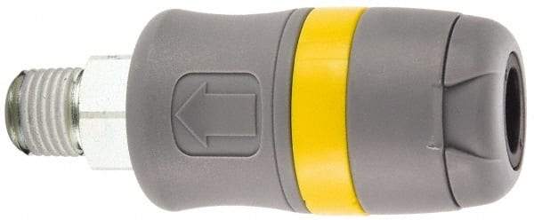 Parker - 3/8 Male NPTF Industrial Pneumatic Hose Coupler - Polyamide, 1/4" Body Diam - Americas Industrial Supply