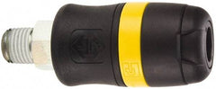 Parker - 3/8 Male NPTF Industrial Pneumatic Hose Coupler - Polyamide, 1/4" Body Diam - Americas Industrial Supply
