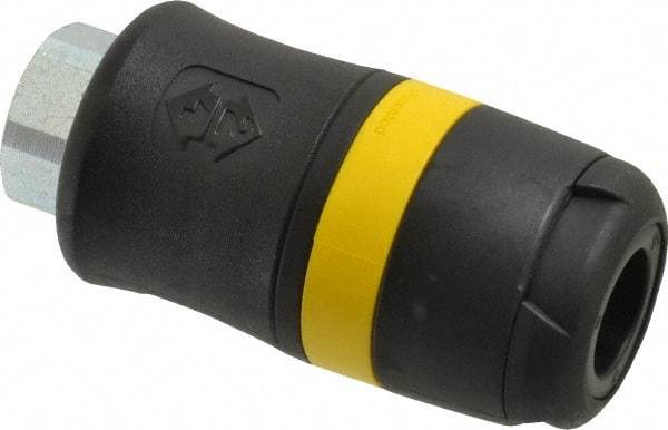 Parker - 3/8 Female NPTF Industrial Pneumatic Hose Coupler - Polyamide, 3/8" Body Diam - Americas Industrial Supply