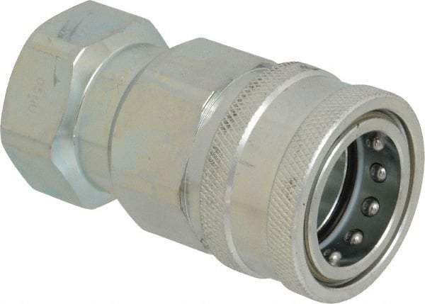 Parker - 3/4 NPTF Steel Hydraulic Hose Female Pipe Thread Coupler - 4,000 psi - Americas Industrial Supply