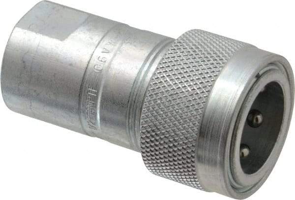 Parker - 1/2 NPTF Steel Hydraulic Hose Female Pipe Thread Coupler & Poppet - 3,000 psi - Americas Industrial Supply