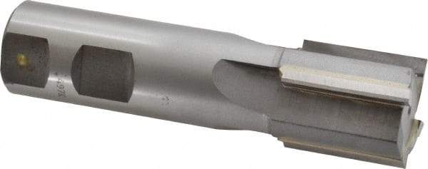 Made in USA - 1-1/8", 1-1/4" LOC, 1" Shank Diam, 4-1/4" OAL, 4 Flute, Carbide-Tipped Square End Mill - Single End, Uncoated, Straight Flute, Right Hand Cut - Americas Industrial Supply