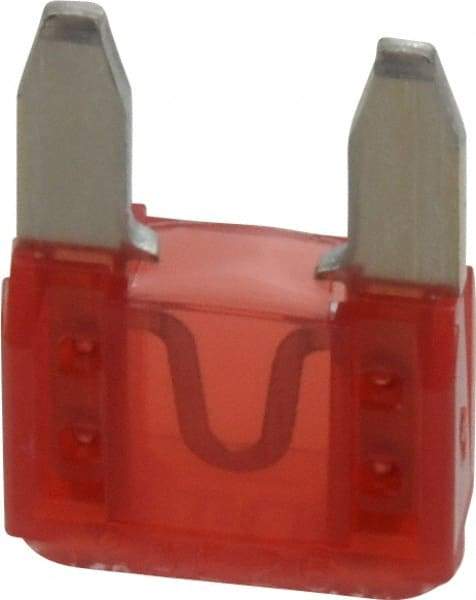 Cooper Bussmann - 10 Amp, 32 VDC, Bussmann ATM-10, Fast Acting Automotive Fuse - 0.43" Long, Red, Littlefuse MIN010, Ferraz Shawmut AF2-10 - Americas Industrial Supply