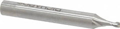Made in USA - 0.07", 0.105" LOC, 3/16" Shank Diam, 1-1/2" OAL, 2 Flute, High Speed Steel Square End Mill - Single End, Uncoated, Centercutting - Americas Industrial Supply