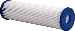 Pentair - 2-5/8" OD, 30µ, Non-Woven Polyester Pleated Cartridge Filter - 9-3/4" Long, Reduces Sediments - Americas Industrial Supply