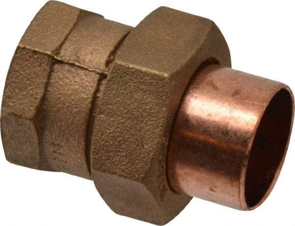 NIBCO - 1" Cast Copper Pipe Union - C x F, Pressure Fitting - Americas Industrial Supply