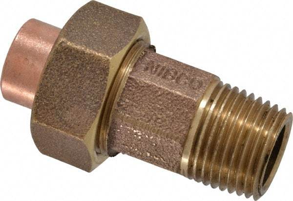 NIBCO - 1/2" Cast Copper Pipe Union - C X M, Pressure Fitting - Americas Industrial Supply