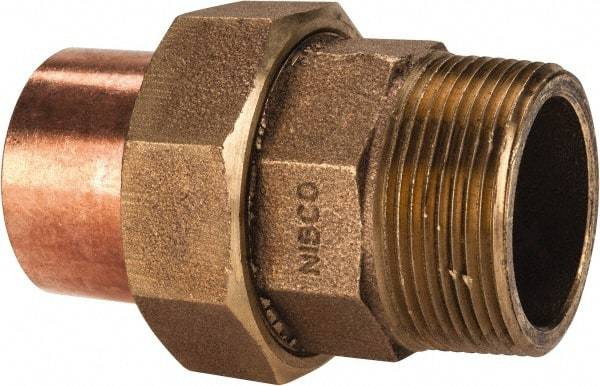 NIBCO - 1-1/2" Cast Copper Pipe Union - C X M, Pressure Fitting - Americas Industrial Supply