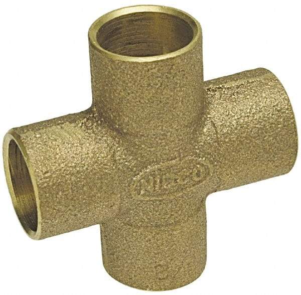 NIBCO - 1" Cast Copper Pipe Cross - C x C x C x C, Pressure Fitting - Americas Industrial Supply