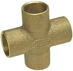 NIBCO - 1-1/2" Cast Copper Pipe Cross - C x C x C x C, Pressure Fitting - Americas Industrial Supply