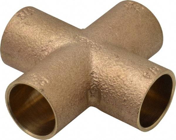 NIBCO - 3/4" Cast Copper Pipe Cross - C x C x C x C, Pressure Fitting - Americas Industrial Supply