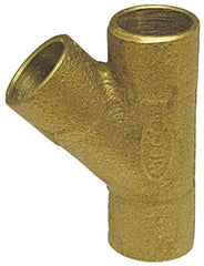 NIBCO - 1/2" Cast Copper Pipe 45° Wye - C x C x C, Pressure Fitting - Americas Industrial Supply