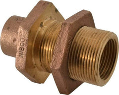 NIBCO - 1" Cast Copper Pipe Bulkhead - C x F, Pressure Fitting - Americas Industrial Supply