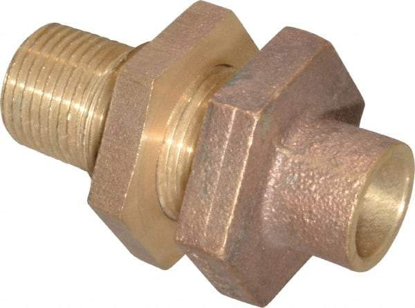 NIBCO - 1/2" Cast Copper Pipe Bulkhead - C X M, Pressure Fitting - Americas Industrial Supply