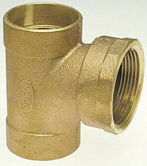 NIBCO - 2", Cast Copper Drain, Waste & Vent Pipe Tee - C x C x F - Americas Industrial Supply