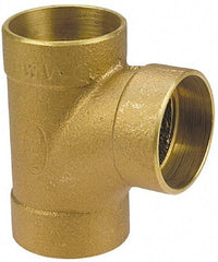 NIBCO - 4 x 4 x 3", Cast Copper Drain, Waste & Vent Pipe Tee - C x C x C - Americas Industrial Supply
