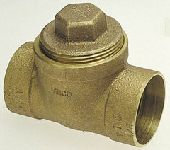 NIBCO - 1-1/2", Cast Copper Drain, Waste & Vent Pipe Test Tee - C x C x CO with Plugs - Americas Industrial Supply