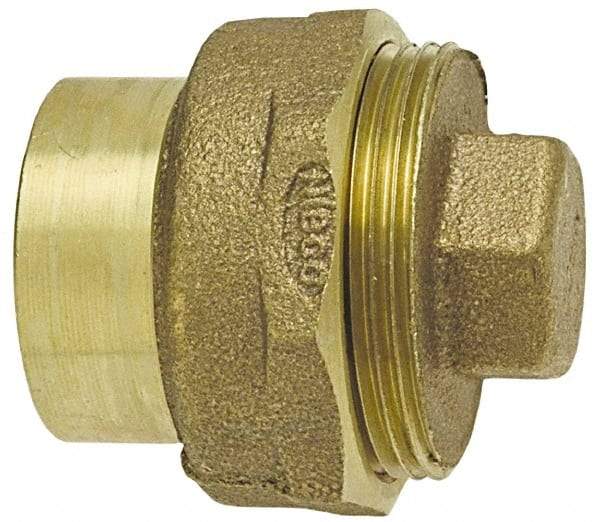 NIBCO - 1-1/2", Cast Copper Drain, Waste & Vent Pipe Cleanout - Ftg x CO with Plug - Americas Industrial Supply