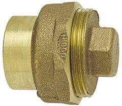 NIBCO - 1-1/2", Cast Copper Drain, Waste & Vent Pipe Cleanout - Ftg x CO with Plug - Americas Industrial Supply