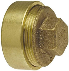 NIBCO - 3 x 2-1/2", Cast Copper Drain, Waste & Vent Pipe Flush Cleanout - Ftg x CO with Plug - Americas Industrial Supply