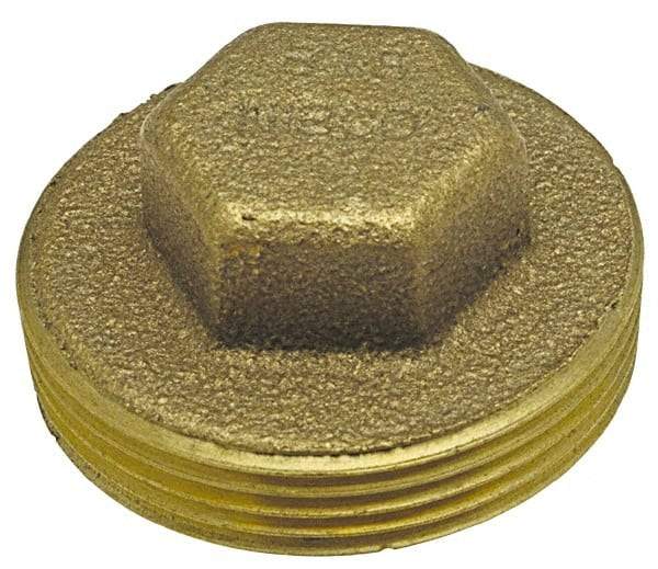 NIBCO - 2", Cast Copper Drain, Waste & Vent Pipe Plug - M - Americas Industrial Supply