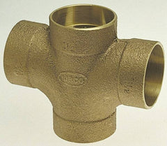 NIBCO - 2 x 1-1/2 x 1-1/2 x 1-1/2", Cast Copper Drain, Waste & Vent Pipe Double Tee - C x C x C x C - Americas Industrial Supply