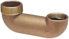NIBCO - 1-1/2", Cast Copper Drain, Waste & Vent Pipe Trap Upturn - M x S - Americas Industrial Supply