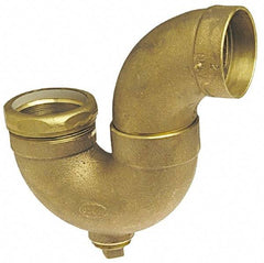 NIBCO - 2", Cast Copper Drain, Waste & Vent Pipe P Trap with CO - C x SJ with Plug - Americas Industrial Supply