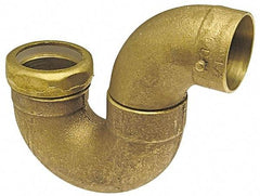 NIBCO - 1-1/2", Cast Copper Drain, Waste & Vent Pipe P Trap - C x SJ - Americas Industrial Supply