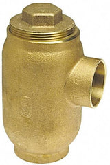 NIBCO - 1-1/2 x 3 x 5", Cast Copper Drain, Waste & Vent Pipe Drum Trap - C x F x CO with Plugs - Americas Industrial Supply