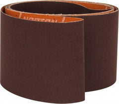 Norton - 3" Wide x 132" OAL, 36 Grit, Zirconia Alumina Abrasive Belt - Zirconia Alumina, Very Coarse, Coated, Y Weighted Cloth Backing, Series R801 - Americas Industrial Supply