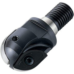 Walter - 1-1/4" Cut Diam, 0.98" Max Depth of Cut, 1.102" Shank Diam, Indexable Ball Nose End Mill - 1.58" Head Length, Modular Connection, F2339 Toolholder, XDMT 2506159 R Insert - Americas Industrial Supply