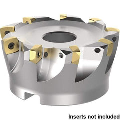 Kennametal - 5 Inserts, 12" Cutter Diam, Indexable High-Feed Face Mill - 3" High - Americas Industrial Supply