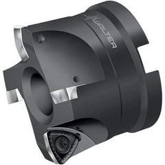Walter - 63.5mm Cut Diam, 19.05mm Arbor Hole, 1.5mm Max Depth of Cut, Indexable Chamfer & Angle Face Mill - 5 Inserts, P 2633.- R14 Insert, Right Hand Cut, Through Coolant, Series F2330 - Americas Industrial Supply