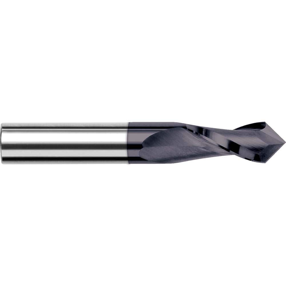 Harvey Tool - 1/8" Diam, 1/2" LOC, 2 Flute 120° Point Angle Solid Carbide Drill Mill - Exact Industrial Supply