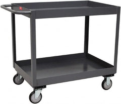 Jamco - 1,200 Lb Capacity, 18" Wide x 30" Long x 35" High Service Cart - 2 Shelf, Steel, Rubber Casters - Americas Industrial Supply