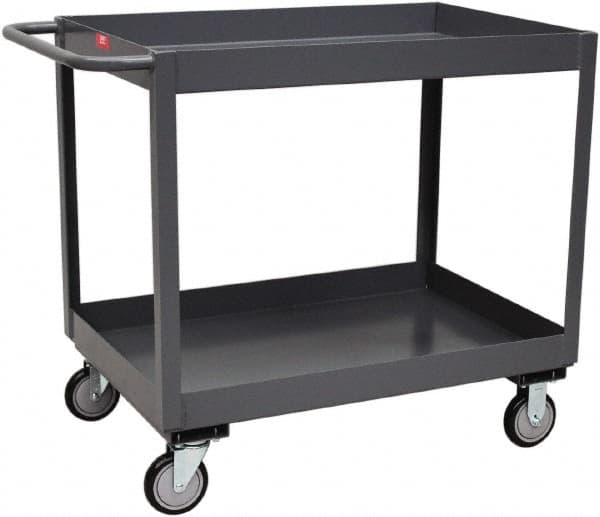 Jamco - 1,200 Lb Capacity, 36" Wide x 24" Long x 39" High Deep Shelf Cart - 2 Shelf, Steel - Americas Industrial Supply