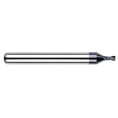 Miniature End Mills - Stub & Standard - 0.0550″ Cutter Diameter × 0.1650″ Length of Cut Carbide Square End Mill, 2 Flutes, AlTiN Coated