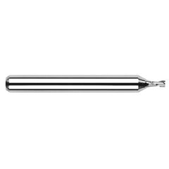 Miniature End Mills - Stub & Standard - 0.0010″ Cutter Diameter × 0.0030″ Length of Cut Carbide Square End Mill, 2 Flutes
