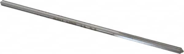 Made in USA - 0.1125" High Speed Steel 4 Flute Chucking Reamer - Straight Flute, 0.1055" Straight Shank, 7/8" Flute Length, 3-1/2" OAL - Americas Industrial Supply