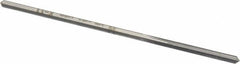 Made in USA - 0.114" High Speed Steel 4 Flute Chucking Reamer - Straight Flute, 0.1055" Straight Shank, 7/8" Flute Length, 3-1/2" OAL - Americas Industrial Supply