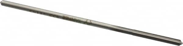 Made in USA - 0.1145" High Speed Steel 4 Flute Chucking Reamer - Straight Flute, 0.1055" Straight Shank, 7/8" Flute Length, 3-1/2" OAL - Americas Industrial Supply