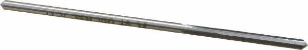 Made in USA - 0.122" High Speed Steel 4 Flute Chucking Reamer - Straight Flute, 0.112" Straight Shank, 7/8" Flute Length, 3-1/2" OAL - Americas Industrial Supply